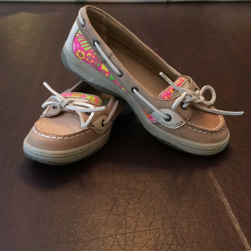 Sperry Topsider Angelfish Neon Floral Boat Shoes 6